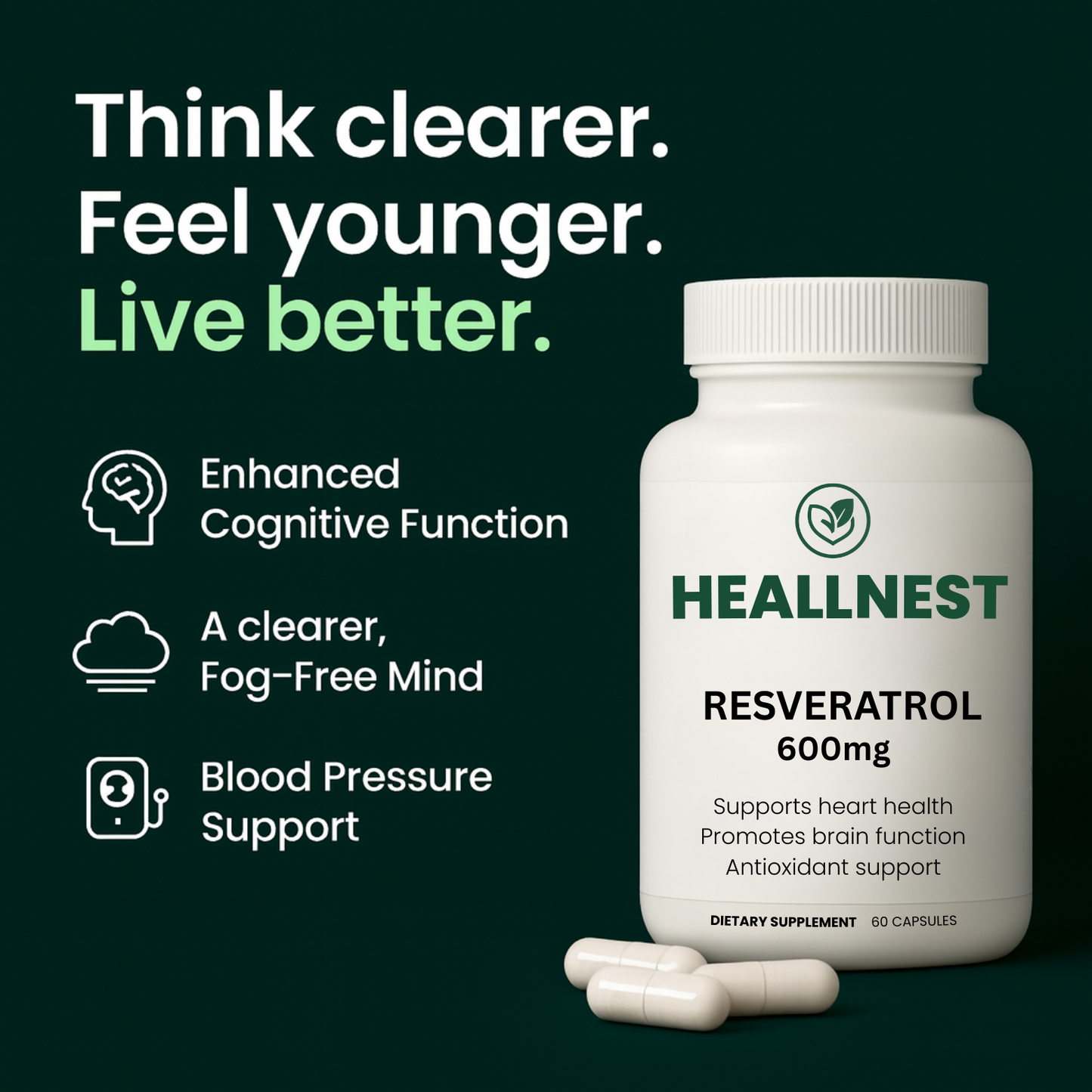 Heallnest Resveratrol Heart Wellness